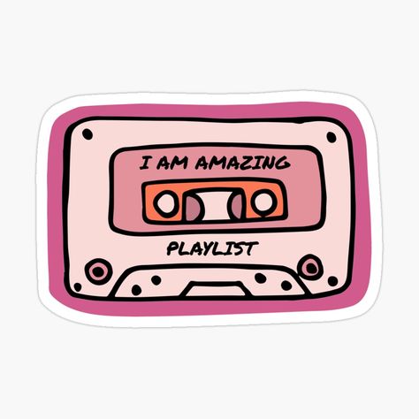 Playlist Sticker, Song Stickers, Positivity Stickers, I Am Amazing, My Jam, Maize, You Are Amazing, Poster Stickers, Fun Stickers