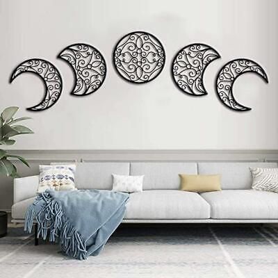 It also a perfect gift for moon lover or friends, family, housewarming, wedding. 5 Pieces Moon Phase Wall Stickers. Material: Wood. Above Bed Wall Decor, Apartment Bar, Wedding Wallpaper, Black Living Room Decor, Wood Moon, Boho Styl, Black Living Room, Stil Boho, Moon Wall Art