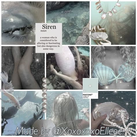 Paranormal Aesthetic, Siren Design, Gemini And Pisces, Character Prompts, Adopt Idea, Elemental Powers, Mermaid Aesthetic, Mermaid Life, Mood Board Inspiration