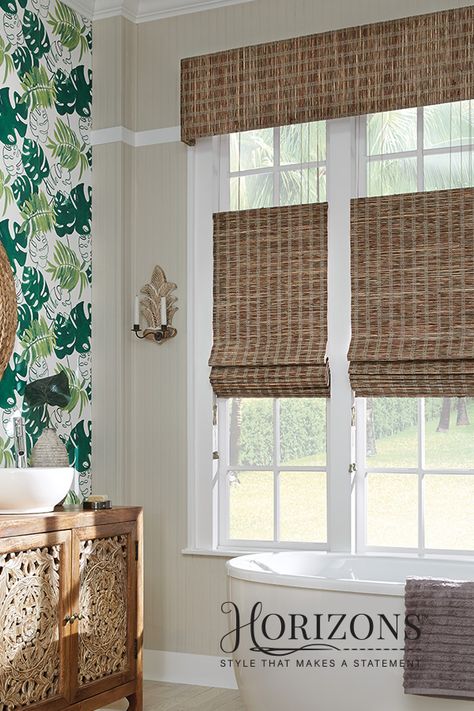 Color: Blakely Spiced Brown Natural Woven Shades, Natural Blinds, Classic Roman Shades, Woven Wood Shades, Bamboo Shades, Custom Drapery, Vertical Design, Custom Window Treatments, Wood Shades