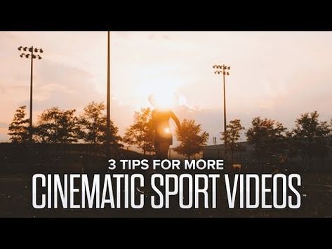 (381) How to make your Sport Videos more CINEMATIC | 3 Tips for Sports Videography - YouTube Sports Videography, Sports Video, Sport Videos, Sports Highlights, Video Setting, Video Content, How To Make Your, Cinematography, Make Your