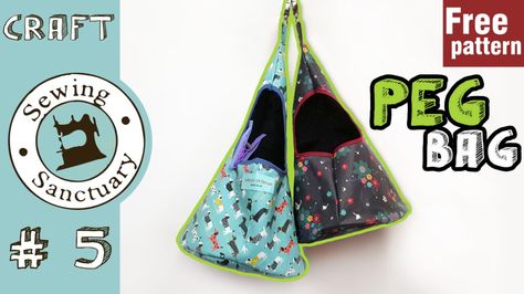 Free peg bag downloadable pattern - Sewing-sanctuary Free Peg Bag Sewing Patterns, Peg Bag Sewing Pattern Free, Peg Bag, Bag Pattern Free, Bag Sewing, Small Sewing Projects, Sewing Organization, Bag Patterns To Sew, Like And Share