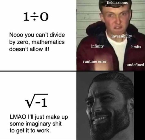 Imaginary Numbers, Mathematics Humor, Physics Memes, Nerd Memes, Nerdy Jokes, Nerdy Humor, Nerd Jokes, Funny Nerd, Math Jokes