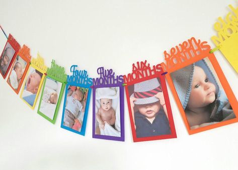 Baby Milestone Banner - Bright Rainbow Milestone Banner - First Birthday Photo Banner   Baby Photo Bunting - Newborn To Twelve Months Banner by GarlandsAndGifts on Etsy Photo Bunting, Milestone Banner, First Birthday Photo, Birthday Photo Banner, 1st Birthday Banners, Birthday Banners, Bright Rainbow, First Birthday Photos, Baby Milestone