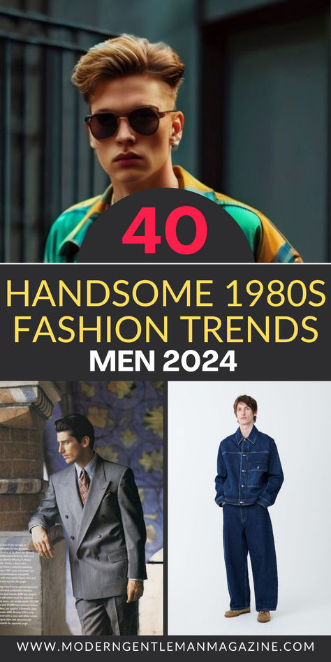 Dive into 40 classic 1980s fashion trends for men. Retro yet timeless, these outfits are perfect for adding vintage charm to your look. #1980sFashion #MensRetroStyle 80s Power Suit Men, 80s Style Outfits Men, 90s Jock Aesthetic, 80s Man Outfit, Guys 80s Outfit, Men’s 80s Fashion Outfits, 1980s Outfits Men, 80’s Fashion Men, 80s Clothes 1980s Fashion Trends