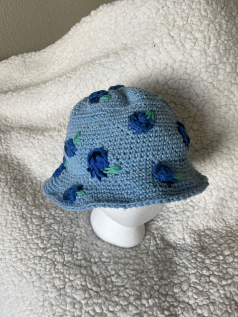 Blueberry Bucket Hat Crochet, Blueberry Hat Crochet, Blueberry Crochet Hat, Crochet Blueberry Hat, Blueberry Clothes, Blueberry Crochet, Crochet Blueberry, Sugar N Cream Yarn, Knit Accessories