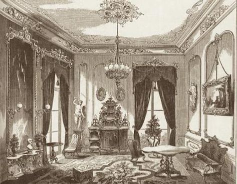 Victorian Interior Design 19th Century, Victorian Dressing Room, Victorian Homes Interior, Victorian Drawing Room, Alcohol Decor, Victorian Office, Parlor Decor, Victorian Rooms, Victorian Era Homes