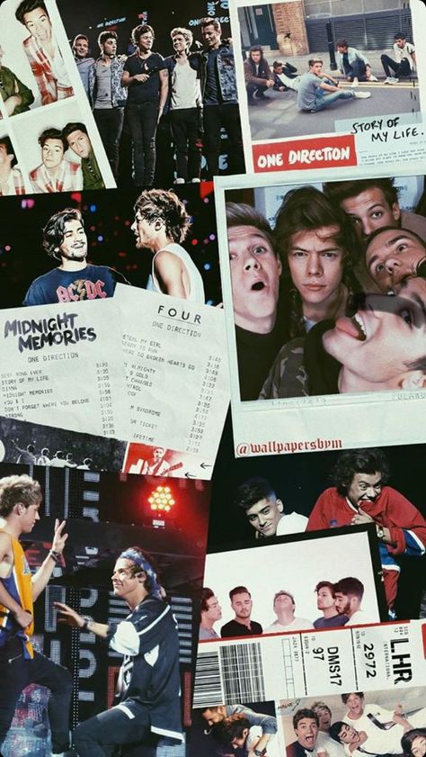 One Direction Wallpaper Collage, One Direction Collage Wallpaper, One Direction Wallpaper Iphone, Wallpaper One Direction, One Direction Collage, Four One Direction, One Direction Wallpaper, Midnight Memories, One Direction Photos