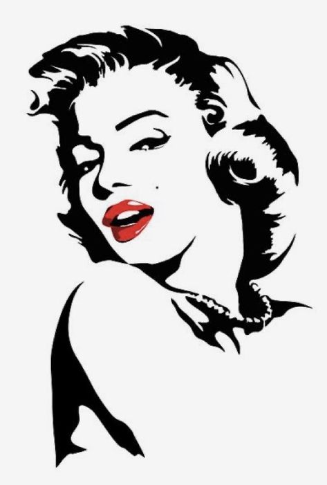 Marilyn Monroe Wall Art, Decals For Walls, Custom Wall Decals, Wall Art Decal, Clear Background, Custom Wall, Red Lips, Marilyn Monroe, Wall Decal