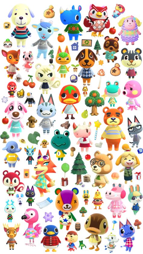 #acnh #animalcrossing Happy Monster, Iphone Wallpaper Vsco, Printable Sticker Sheets, Animal Crossing Characters, Scrapbook Stickers Printable, Emoji Stickers, Iphone Design, Cartoon Stickers, Print Collage