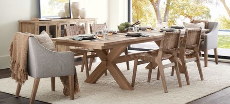 Toscana Dining Table Pottery Barn, Toscana Table Pottery Barn, Pottery Barn Toscana Dining Table, Pottery Barn Paint Colors, Pottery Barn Dining Room, Pottery Barn Paint, Dining Tables Round, Paint Guide, Outdoor Dinnerware