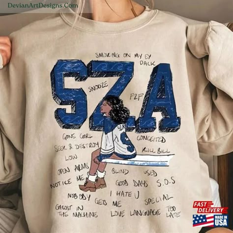 Sza Vintage Sweatshirt Sos Album Shirt Good Days Classic Hoodie Check more at https://devianartdesigns.com/product/sza-vintage-sweatshirt-sos-album-shirt-good-days-classic-hoodie/ Sza Sweatshirt, Sza Shirt, Sza Singer, Things I Need To Buy, 2000s Clothes, Cute Nike Outfits, Diy Clothes Design, Baggy Clothes, 2024 Style