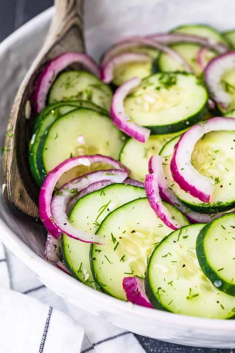 Cucumber Onion Vinegar, Broccoli Bacon Salad Recipe, Onion Vinegar, Cucumber And Onion Salad, Onion Salad Recipe, Cucumber And Onion, Cucumber Salad Vinegar, Cucumber Onion Salad, Vinegar Salad