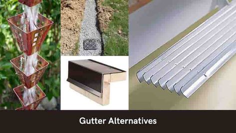 Today, here you will learn about the 10 best gutter alternatives. Rain gutters are a common and effective way to manage rainwater from roofs. However, conventional drains may not always be the best solution for every home or situation. Some homeowners prefer a more aesthetic or low-maintenance gutter protection system. However, some homeowners have structural … Gutter Alternatives, Rain Diverter, Metal Gutter, Box Gutter, Diy Gutters, Concrete Curbing, Gutter Protection, Aluminum Awnings, Trench Drain