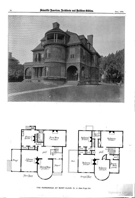 Second Empire House Plans, Victorian House Floor Plans, Old House Floor Plans, Second Empire House, Plan Interior Design, Empire House, Victorian House Plan, Timeless House, Victorian House Plans