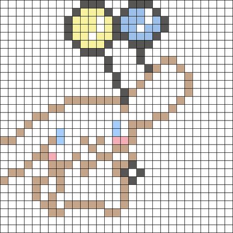 Cinnamoroll Perler Perler Bead Pattern | Bead Sprites | Characters Fuse Bead Patterns Cinnamoroll Perler Beads, Cinnamoroll Perler, Kitty Crafts, Pearl Beads Pattern, Hello Kitty Crafts, Beads Design, Pattern Maker, Diy Perler Bead Crafts, Kandi Patterns