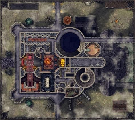 Castle Ravenloft Map, Castle Ravenloft, Curse Of Strahd, Building Map, Map Pictures, Dungeon Maps, D D Maps, City Map, Storytelling