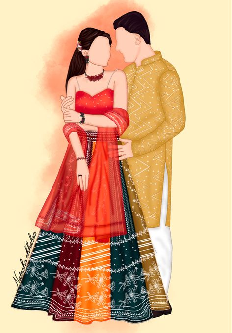 #fashion #wedding #illustration #weddinginvitations #sketch #weddingdress #invitations #invite #haldi #haldiceremony #instagram Bookings open for 2023 Order details: Dm me https://instagram.com/natasha_chhabra_illustrator?igshid=OGQ5ZDc2ODk2ZA== Sangeet Caricature, Haldi Caricature, Wedding Illustration Couple, Engagement Illustration, Carnival Wedding Theme, Digital Wedding Card, Hand Drawn Invitation, Cartoon Wedding Invitations, Caricature Wedding Invitations