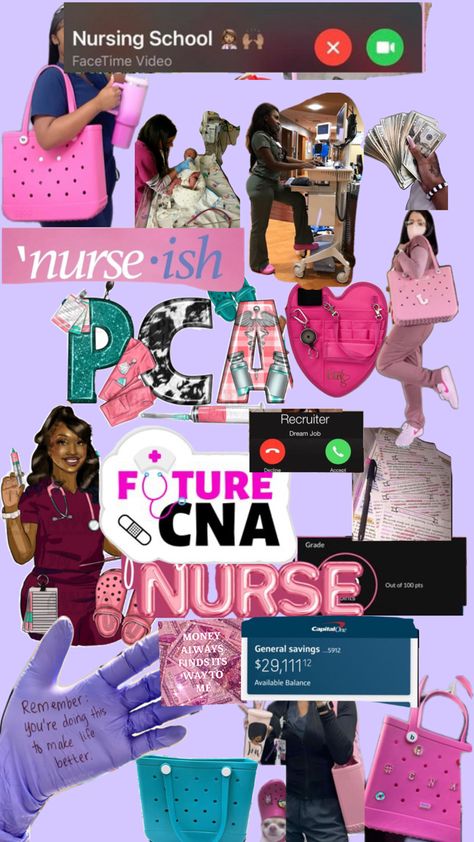 Cna License Aesthetic, Cna Black Women, Nursing Vision Board, Cna Lifestyle, Cna Aesthetic, Lpn Nursing Student, Nurse Bae, Nursing School Inspiration, Cna Life