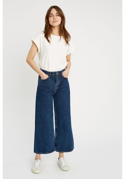 People Tree - Ariel Wide Leg Blue Jeans - 10 Tree Fashion, Garment Workers, People Tree, Cropped Wide Leg Jeans, Jean Large, Flare Denim Jeans, Cropped Flare Jeans, Straight Crop Jeans, Mile High