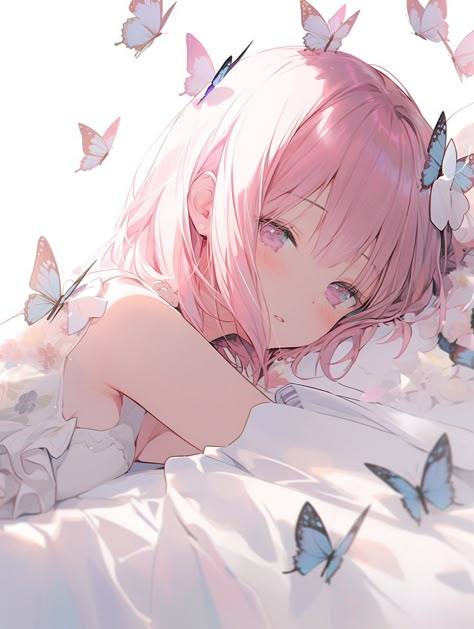 Sleepy Anime Girlies, Pink Hair Girl, Aesthetic Japan, Character Poses, Hair Girl, Anime Life, Anime Pics, Art Beautiful, Game Character