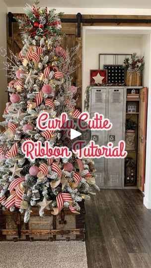 73K views · 5K reactions | Still wanting to add ribbon to your tree? Look no further! This ribbon technique is one of my FAVORITES I’ve ever done so naturally I had to share it with y’all! I call it “Curly Cutie” and I’ve got a whole highlight saved but here’s a quick little rundown for ya! • A few tips: 🎄Use WIRE EDGE ribbon. This makes ALL the difference! 🎄Don’t get frustrated. Try, try again. You can do it! 🎄Plag around with different lengths. I use longer pieces toward the bottom and shorter pieces toward the top. 🎄Add as many or as little as YOU want, it’s your tree! . . . . #christmastreeribbon #christmastreedecorating #diychristmas #christmastree #christmasdecorations #christmastime #christmascrafts | Down Mulberry Lane | Sound Gallery by Dmitry Taras · Christmas Is Coming Using Ribbon On Christmas Tree, Ribbon On Trees Christmas, Christmas Crafts Snowman, Try Try, Ribbon Tree, Christmas Wired Ribbon, Christmas Tree Tops, Shandy, Ribbon On Christmas Tree