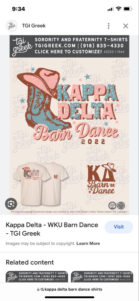 Barn Dance Sorority, Barn Dance, Dance Shirt, Sorority Bid Day, Dance Shirts, Kappa Delta, Sorority And Fraternity, Bid Day, Fraternity