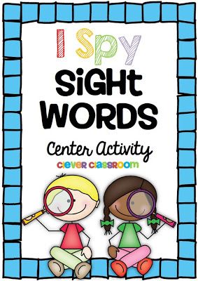 I Spy Sight Words Reading Activity with a FREEBIE Clever Classroom I Spy Sight Words, Reading Skills And Strategies, Literacy Centres, Sight Word Centers, Sight Word Fun, Teaching Sight Words, Clever Classroom, Sight Word Reading, Reading Activity