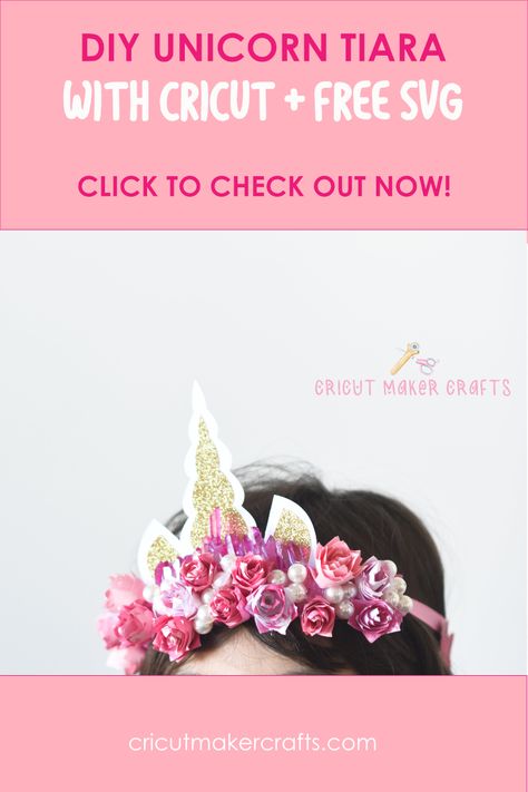 Perfect unicorn crown to make with kids, great for birthday parties, makes an awesome party craft, super affordable, great for photoshoots | FREE SVG includedCricut paper craft ideas | Cricut projects for beginners | Cricut flowers | Cricut birthday projects Unicorn Cricut Projects, Unicorn Cricut, Make A Unicorn, Unicorn Crown, Cricut Birthday, Unicorn Flowers, Birthday Projects, Brand Photoshoot, Easy Craft Projects