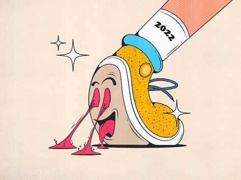 Step By Step Illustration, Busy Illustration, Game Controller Art, Step Illustration, Shoe Illustration, Cartoon Inspiration, Sneakers Illustration, Art Zine, Illustrator Design Tutorial