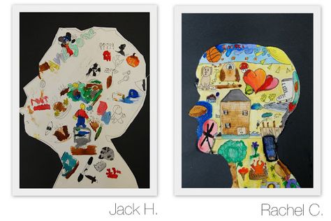 The New Hope Art Gallery: Middle School Art: Self-Portrait Silhouettes Guiseppe Arcimboldo, Art Exercises, Paper Masks, School Art Activities, 7th Grade Art, Elementary School Art, Spring Art Projects, High School Art Projects, 8th Grade Art