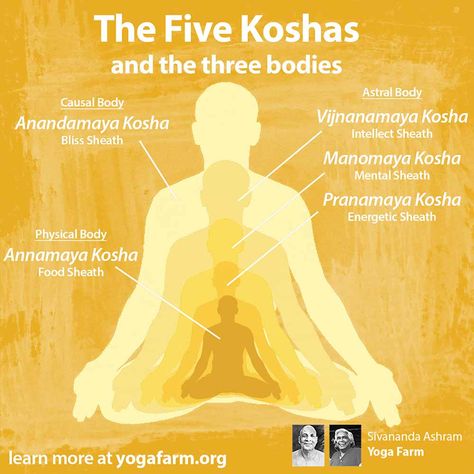 3 Bodies 5 Koshas 5 Koshas Yoga, Ayurveda Poster, 5 Koshas, Hata Yoga, Sivananda Yoga, Jnana Yoga, Isha Yoga, Karma Yoga, Mental And Physical Health