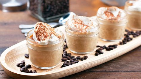 Coffee custard (caffè in forchetta) | Custard recipes | SBS Food Coffee Custard, Batch Recipes, Pork And Cabbage, Sbs Food, Creamy Coffee, Custard Recipes, Peaches N Cream, Banana Bread Recipes, Vegetarian Chocolate