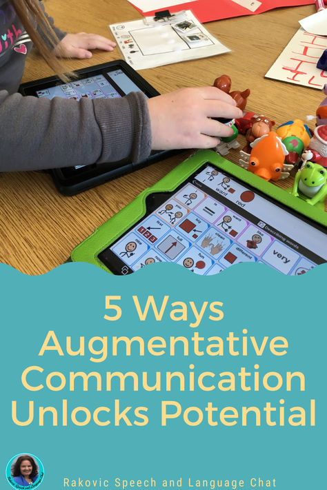 Individuals who struggle with speech and language difficulties, augmentative and alternative communication (AAC) strategies can be an effective solution. By supporting an individual’s communication abilities with alternative methods, AAC can help them achieve a greater level of independence and participation in social interactions. In this blog post, we’ll explore the benefits of augmentative communication in speech and language therapy, and how it can improve lives for all parties involved Picture Exchange Communication System, Augmentative Communication, Functional Life Skills, Describing Words, Speech And Language Therapy, Language Disorders, Preschool Speech, Life Skills Activities, Speech Therapy Materials