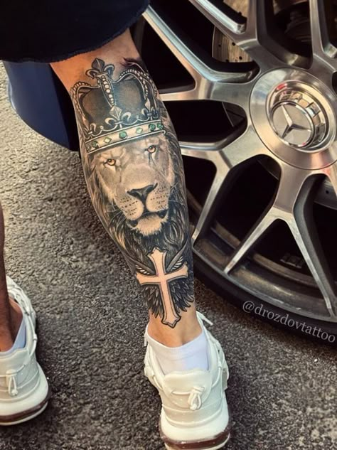 The Best Sleeve Tattoos Of All Time - TheTatt | Best sleeve tattoos, Cool chest tattoos, Men tattoos arm sleeve Cross Tattoo, Lion Tattoo, Tattoo On, A Man, Lion, Tattoos