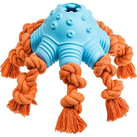 (Sponsored) Large Dog Chew Toy For Medium/Large Breed, Durable Dog Toys For Boredom And Stimulating, Interactive Tug Of War Rope Toy For Small Aggressive Chewers, Tough Rubber Octopus Treat Dispensing Puzzle Toys #interactivedogpuzzletoy Dog Toys For Boredom, Dog Puzzle Toys, Durable Dog Toys, Dog Puzzles, Interactive Dog Toys, Dog Chew, Dog Chew Toys, Puzzle Toys, Chew Toy