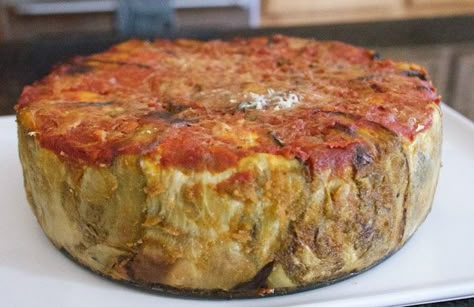 Food Hunter's Guide to Cuisine: Eggplant Timballo Timballo Recipe, Vegetarian Pies, Italian Things, Dinner Recepies, Canned Plums, Pasta Cake, Vegetable Frittata, Cheese Stuffed Meatballs, Italian Menu