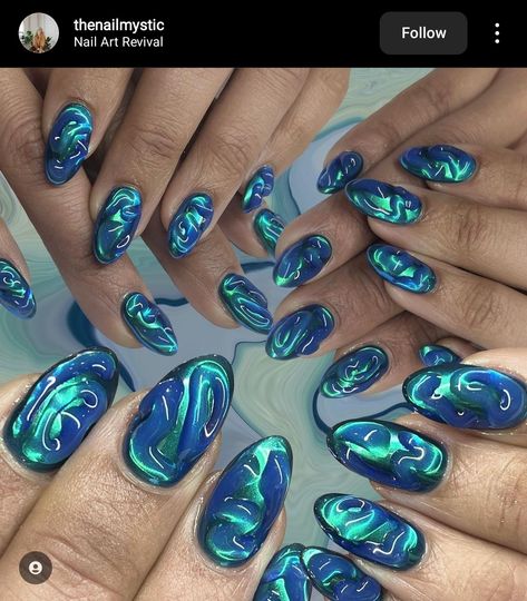 Orca Nails, Octopus Nail Art, Octopus Nails, Formal Ideas, Themed Nails, Craig Tucker, Mermaid Nails, Simple Nails, Nail Ideas