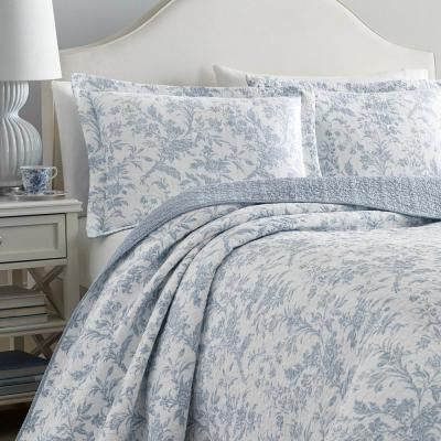 Amberley Floral Cotton Quilt Set Laura Ashley Bedroom, Married Decor, Laura Ashley Quilts, Shabby Chic Bedroom Ideas, Laura Ashley Furniture, Bedroom Design Board, King Quilt Bedding, Chic Bedroom Ideas, Ashley Bedroom