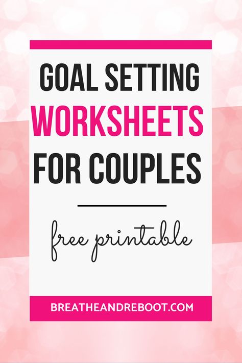 Tips for setting goals with your spouse and a FREE goal planner for couples. Work together to plan life goals for the future, strengthen your marriage and create you best life.#goalplanning #goals #marriage New Year Couple Goal Planning, Marriage Group Activities, Couple Planner Ideas, Couple Goal Sheet, Goal Setting For Families, Couples Monthly Check In, Planning For Future, Couples Yearly Planning, New Years Couple Goals