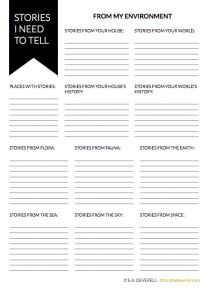 Creative Writer Worksheet – Stories I Need to Tell (PDF) Stories are everywhere, clamouring to be written. Catch them on this worksheet! Related Origami Basket, Autobiography Writing, Craft Ideas For Beginners, Diy Craft For Kids, Scene Writing, Writing Forms, Bacon Wrapped Chicken Tenders, Spicy Bacon, Memoir Writing