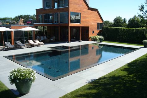 Infinity Edge, Negative Edge, Vanishing Edge and Rimless Pools - Contemporary - Pool - New York - by J. Tortorella Swimming Pools | Houzz Pool Play, Pool Contractors, Infinity Edge Pool, Texas House, Design Installation, Pool And Spa, Backyard Inspiration, Construction Services, Texas Homes