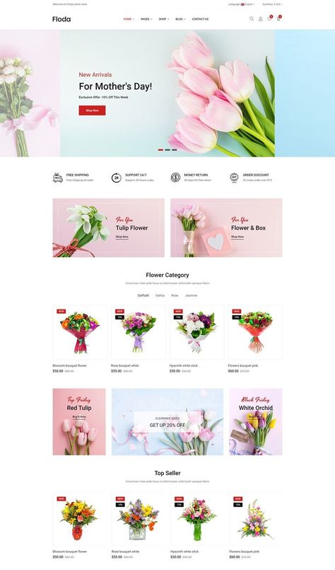 Flower Store HTML Template Embroidery Website Design, Flower Website Design, Flower Shop Website, Flower Website, Flower Bookey, Floral Website, Flower App, Online Flower Shop, Website Marketing