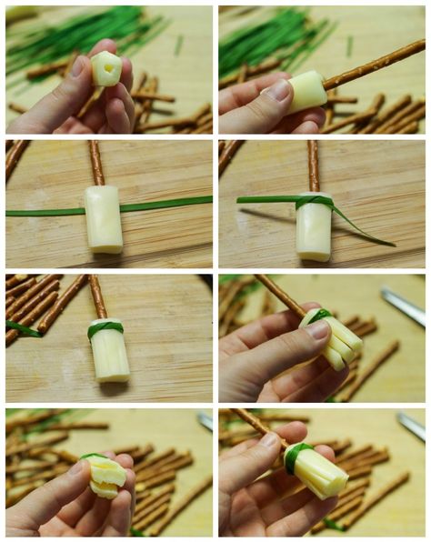 Broomsticks and Halloween Crafts - Tara's Multicultural Table Cheese Broomsticks, Pretzel Broomsticks, Harry Potter Snacks, Halloween Themed Snacks, Creepy Halloween Party, Easy Halloween Snacks, Halloween Snacks For Kids, Kids Halloween Food, Fancy Desserts Recipes