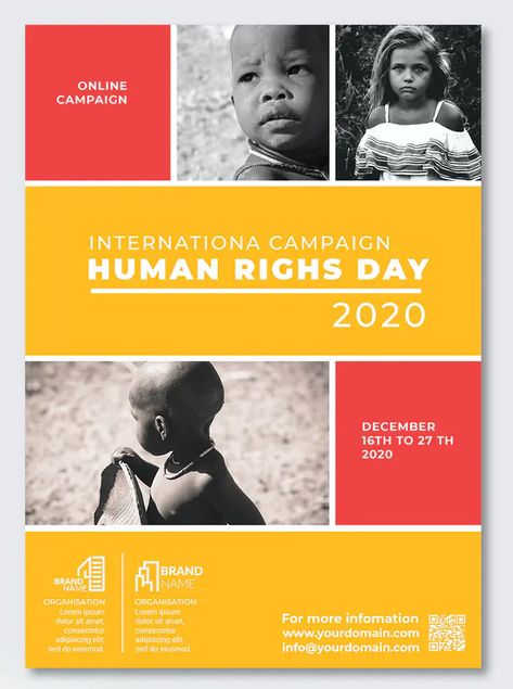 Human Rights Campaign Flyer Template PSD Online Campaign, Human Rights Campaign, Human Right, Post Design, Human Rights, Black Design, Flyer Template, Design Template, Graphic Design