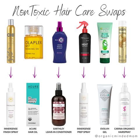 Nontoxic haircare swaps - there are tons of chemicals in haircare, and most of us use more than one haircare product everyday, increasing our exposure to toxins by a lot! There are better nontoxic haircare brands out there - swap to these brands today! Non Toxic Feminine Products, Nontoxic Hair Products, Low Tox Swaps, Non Toxic Hair Products, Non Toxic Swaps, Non Toxic Shampoo And Conditioner, Nontoxic Perfume, Nontoxic Swaps, Non Toxic Shampoo