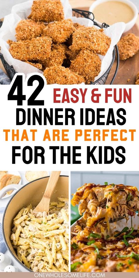 collage of kid friendly dinner ideas. Quick Dinners For Busy Nights, Easy Fast Cheap Dinner Recipes, Easy Meals Kids Will Eat, 10 Minute Dinner Ideas, Family Meal Ideas Kid Friendly, Easy Toddler Approved Dinners, Fast Kid Friendly Dinners, Easy Healthy Kid Friendly Meals, Simple Meals For Picky Eaters