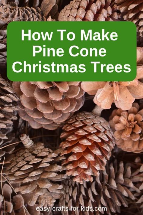 Hand Christmas Tree, Easy Winter Crafts, Pinecone Crafts Christmas, Pine Cone Christmas, Kids Christmas Crafts Easy, Fun Winter Crafts, Pinecone Christmas, Winter Diy Crafts, Pine Cone Christmas Tree