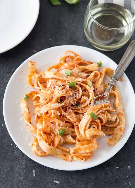 White Wine Pasta with Tomato Sauce - A Zesty Bite White Wine Sauce Pasta, Wine Sauce Pasta, White Wine Pasta Recipes, White Wine Pasta, White Wine Pasta Sauce, Pasta With Tomato Sauce, Wine Pasta, Pasta Shrimp, Barefoot Contessa Recipes