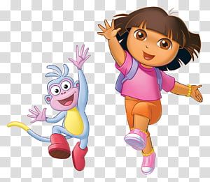 Dora Images, Dora Buji, Dora Characters, Dora And Diego, Dora Cartoon, Boots Illustration, Dora And Boots, Reading Books Illustration, Cartoon Live